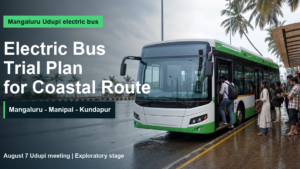 Mangaluru Udupi electric bus trial plan for Manipal Kundapur coastal route