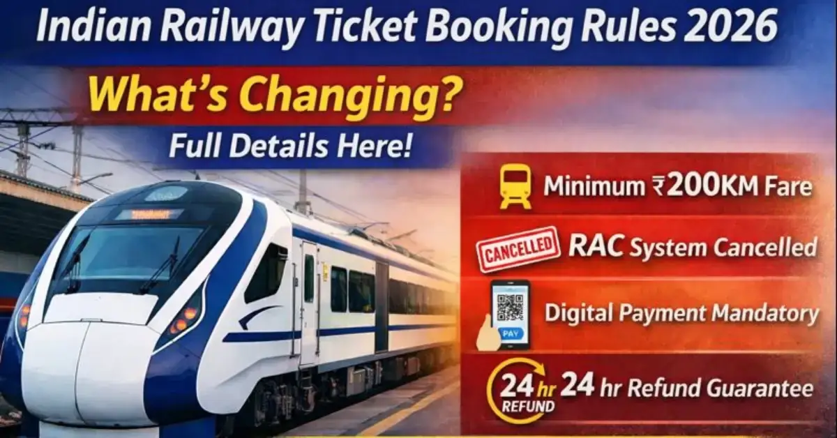 ಭಾರತೀಯ ರೈಲ್ವೆ ಟಿಕೆಟ್ ಬುಕ್ಕಿಂಗ್ ನಿಯಮ 2026